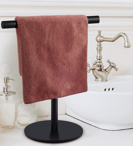 Support de serviette de toilette en forme de T, mobile, en acier inoxydable, surface peinte, 10 pouces, pour salle de bain, cuisine, meuble-lavabo - Product Image 5
