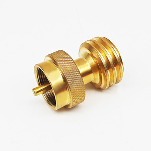 Adaptador de vial de propano QCC y <span class=keywords><strong>POL</strong></span> Adaptador de cobre Adaptador de cilindro de gas para acampar al aire libre Estufa de gas Convertidor de gas - Product Image 1