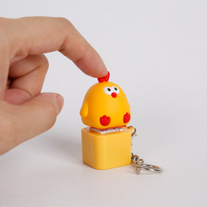 <span class=keywords><strong>Tiktok</strong></span> Pvc Bobo Poulet Décompression Musique Jouet Porte-clés - Product Image 1
