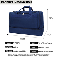 Bolsa Deportiva Casual para Exteriores, Impermeable, de Oxford, Multifuncional, con Compartimento Independiente para Zapatos, Personalizable, para Gimnasio, Fitness, Viajes