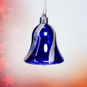 RAINBOW V 39 Ensemble de 4 décorations de Noël en plastique scintillant de haute qualité, faites à la main, cloches de Noël de 7 cm, décorations d'arbre modernes et colorées - Product Image 4