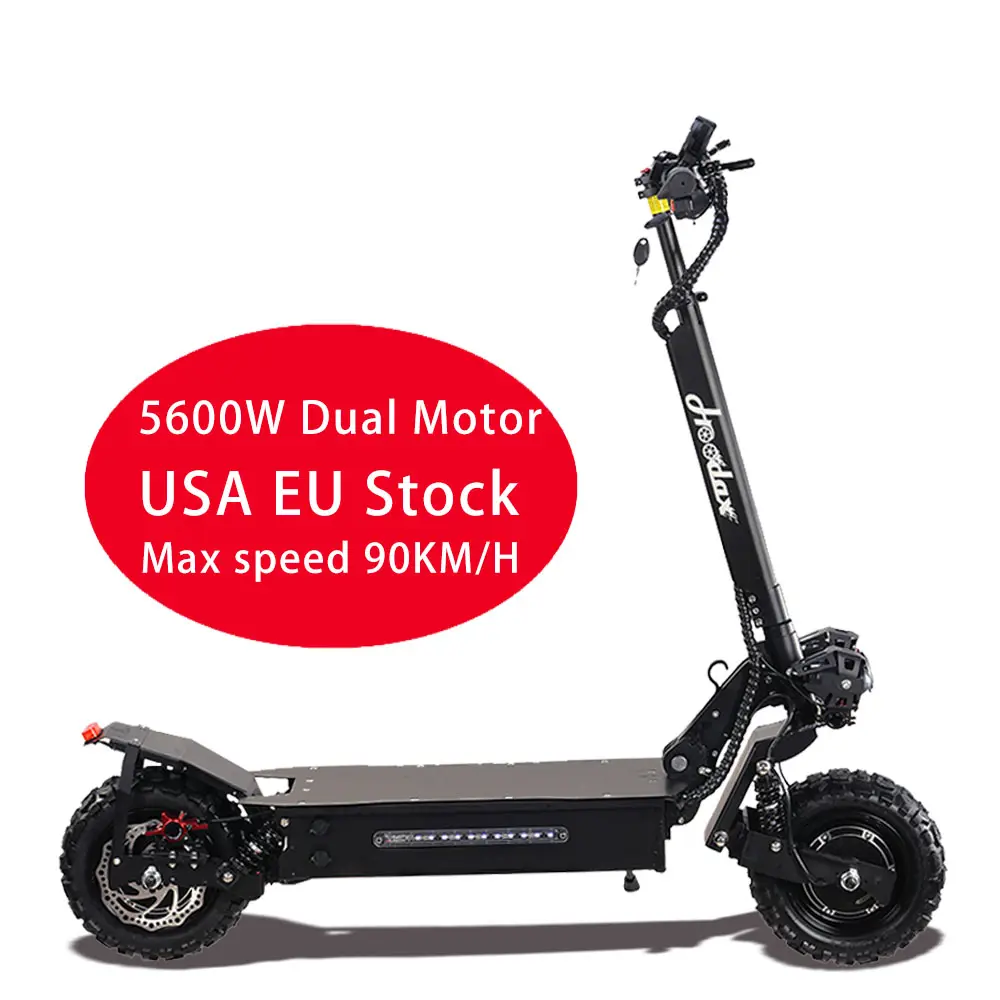 [США] Бесплатная доставка 5600w 60v 100kph мощный демпфирования с большими колесами, быстрый ehoodax HB05C Электрический скутер