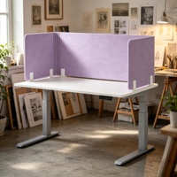Écran de bureau acoustique pliable et amovible facile à installer, en PET polyester, séparateur en forme de U, panneau de bureau insonorisant certifié trois côtés
