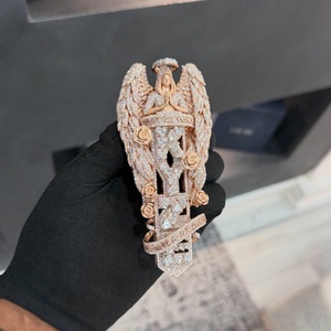 <span class=keywords><strong>Ciondolo</strong></span> commemorativo verticale con nome, in oro rosa, con diamante Moissanite VVS, realizzato a mano con eccellente maestria artigianale. - Product Image 6