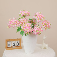 Fleur d'hortensia artificielle avec boutons, arrangement floral pour allée de mariage, décoration de vase pour la maison, disponible en gros et sur mesure