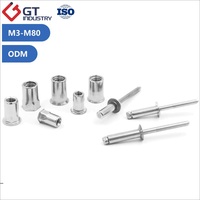Rivets à tête hexagonale/rondes en acier inoxydable SS 304 316 316L, écrous filetés SS304 SS316 SS316L, M6 M8 M10 M12 M38 M58, écrous à sertir