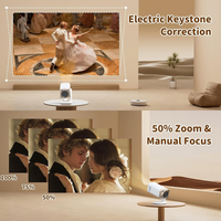 Projecteur Flip LED 250 ANSI Lumen, cinéma maison, Android 14.0, HD 1080P natif
