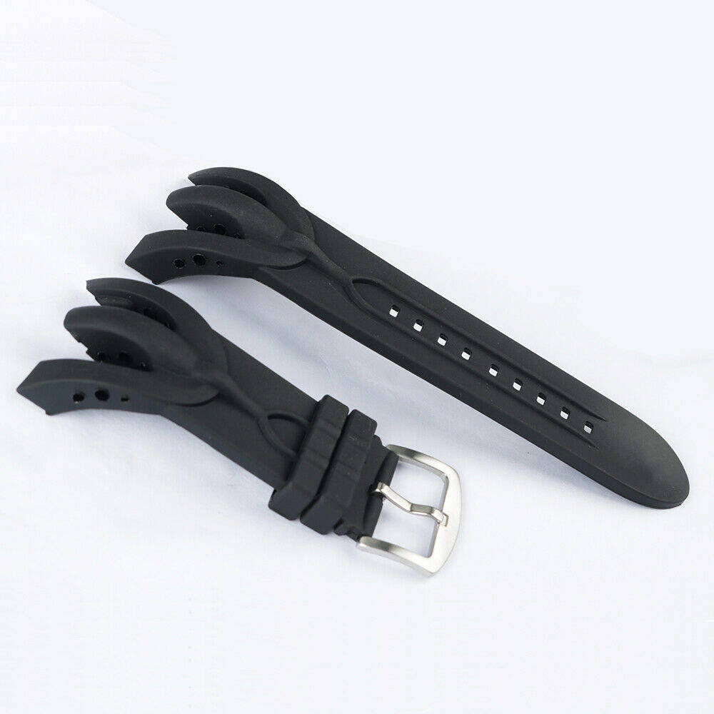 Breathable Black Rubber Replacement Watch Band Strap for Invicta