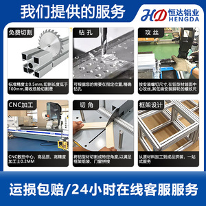 Industrial Aluminum Profiles 4040 Series 6063-T5 <b>Square</b> Tube For Production Line Equipment <b>Frames</b> Customizable - Product Image 5