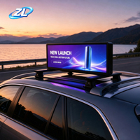 Affichage LED pour toit de taxi extérieur, mise à jour à distance via application smartphone, P5 haute luminosité, écran publicitaire numérique double face pour toit de voiture