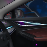 Kit Lampu Ambient RGB Interior Mobil untuk Panel Pintu & Dasbor Changan Eado Plus, Strip LED Sinkronisasi Musik, Lampu Atmosfer Simfoni