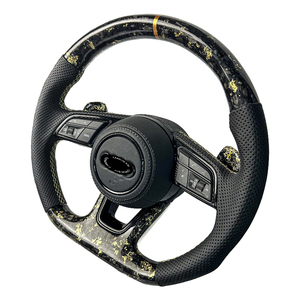 Volant sport en fibre de carbone forgé or pour <span class=keywords><strong>Audi</strong></span> B8 R8 TT RS3 RS4 <span class=keywords><strong>RS6</strong></span> B8 Q5 Q6 S5 S7 A3 A4 A5 A6 A7 Motorveer - Product Image 4