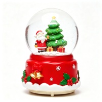 Boule d'eau décorative de Noël Mère Noël en résine, globe à neige, souvenir de vacances, cadeau de Noël, décoration de table pour les fêtes