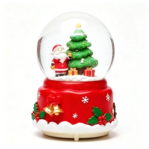 Adorno de Bola de Agua Navideña con Diseño de Santa Claus, Globo de Nieve de Resina, Recuerdo Navideño, Regalo para Decoración de Mesa en Navidad y Festividades - Product Image 5