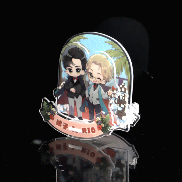Custom Wholesale Anime Acrylic Rotating Standee 3mm Thick 12*6*13cm Customized Color & Logo