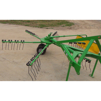 Mini Traktor PTO Rotary 1.0-1.8m Gear Core High Productivity Hay Rake Tedder dengan Harga Pabrik untuk Dijual