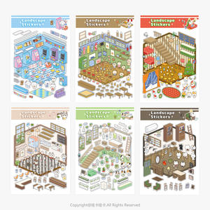 สติกเกอร์ฉากจำลอง 3 มิติ แบบแพ็ค 1 ชิ้น วัสดุทำสมุดภาพ ลายการ์ตูนน่ารัก ฉากจิ๋วสำหรับตกแต่ง - Product Image 5