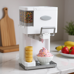 Machine à glace molle électrique en plastique pour préparations glacées molles, appareil de cuisine domestique - Product Image 2