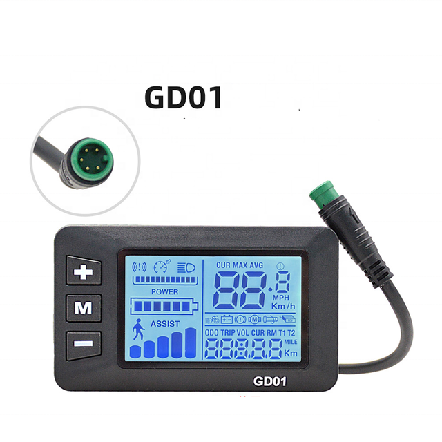 GD01 Display for JN Controller Electric Display 36V 48V LCD GD01 Display 5 Pin Waterproof Plug for 22.2mm Handlebar