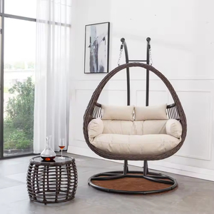Chaise suspendue en rotin nordique de haute qualité intérieur extérieur balcon balançoire moderne <span class=keywords><strong>nid</strong></span> <span class=keywords><strong>d</strong></span>'<span class=keywords><strong>oiseau</strong></span> panier à oeufs pour parc salle de sport cour - Product Image 2