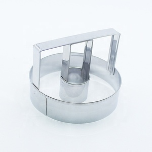 Herramienta para hornear DIY en casa, mango de Metal, acero inoxidable, redondo, 3,3 ", 3,3 pulgadas, cortador de rosquillas - Product Image 3