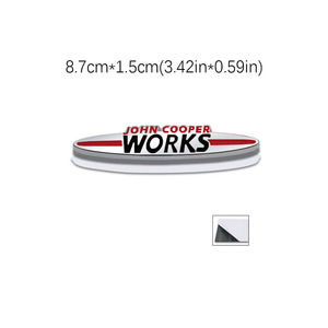 สติกเกอร์แบบมีกาวในตัวโลโก้บนรถ3D โลโก้เครือข่าย <span class=keywords><strong>JCW</strong></span> แบบมินิปรับเปลี่ยนได้โลโก้รถ - Product Image 5