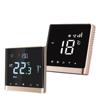 PG-101 Termostat Pintar Fleksibel dengan Panel Kontrol Layar Sentuh untuk Sistem Pendingin Udara Sentral Bahan PC+ABS Faluokan
