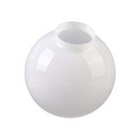Abat-jour sphérique en verre givré blanc laiteux brillant, accessoire pour lampe suspendue/de table, livraison directe de l'usine de Dongguan