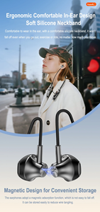 หูฟังบลูทูธแบบคล้องคอ ดีไซน์ไร้สายสำหรับเล่นกีฬา แบตเตอรี่ใช้งานได้นานพิเศษ เหมาะสำหรับวิ่ง ออกกำลังกาย และการเดินทาง - Product Image 6