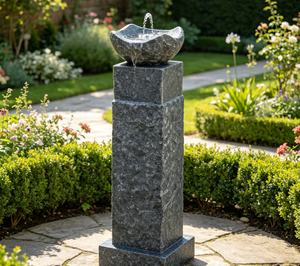Fontaines d'eau rectangulaires modernes en granit, éléments aquatiques en roche naturelle pour l'extérieur, vente en gros - Product Image 1
