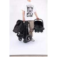 Promotion Exceptionnelle : Poussette Double avec Sièges Réversibles, Multifonction, pour Jumeaux, Poussette Tandem Luxe avec Siège Auto