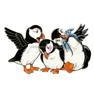 Aimant de réfrigérateur en émail en forme de drapeau d'<span class=keywords><strong>Islande</strong></span>, cadeau touristique, symbole national (Puffin, Baleine, Cascade, Montagne), souvenir de <span class=keywords><strong>voyage</strong></span> - Product Image 6