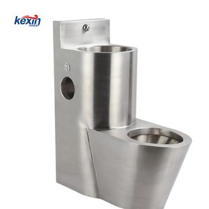 Kexin mạnh mẽ Nhà Tù kết hợp bồn rửa nhà vệ sinh <span class=keywords><strong>WC</strong></span> một mảnh tầng thường vụ thép không gỉ nhà vệ sinh <span class=keywords><strong>Pan</strong></span> - Product Image 1