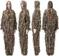 Combinaison de chasse de sécurité à haute visibilité 3D Maple Leaf-Camo orange avec bandes réfléchissantes pour les gardes forestiers
