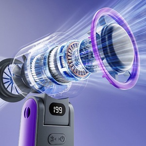 Mini Ventilador USB Portátil Turbo Plegable para Cuello, Enfriamiento con Hielo, Portátil para Exteriores, Ventiladores de Compresión Fría de Alta Velocidad con Pantalla Digital - Product Image 1