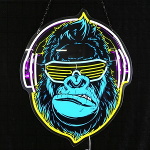 Insegna al Neon con tema aquile verde freccia aliena Pizza Fast Food Anime Donald Duck and Can Gas Design - Product Image 6