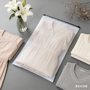 ถุงซิปกันน้ำสำหรับเสื้อผ้า ทนทาน ผลิตจากพลาสติก PE แบบด้าน พร้อมซิปล็อค สำหรับใส่สัมภาระ ตู้เสื้อผ้า พิมพ์ลายซิลค์สกรีน พิมพ์ลายตามสั่ง - Product Image 1