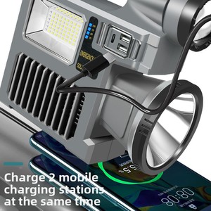 Linterna Portátil Solar ABS Multifunción con Pantalla para Uso de Emergencia, Carga Tipo-C, para Exteriores, Ideal para Douyin - Product Image 2