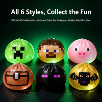 En gros, Boîte mystère Squishy Bun Steamer Pixel Game en TPR, jouet anti-stress sensoriel à rebond lent pour enfants, cadeau d'anniversaire