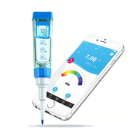 pH-mètre 7-en-1 PH60S-Z avec calibration automatique 1-3 points -2~16pH, kit testeur de pH portable avec application mobile pour aliments, solides et liquides visqueux