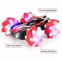 Coche RC de Acrobacias con Control Remoto por Gestos, Ruedas Omnidireccionales, Luz LED, Recargable, 2.4GHz
