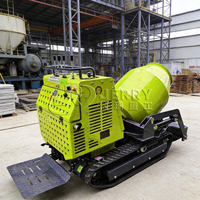 Minidumper mezclador de hormigón hidrostático con motor diésel, mezclador portátil de cemento y mortero