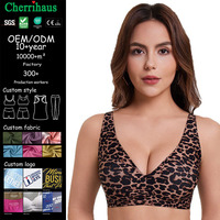 Soutiens-gorge de sport imprimé léopard, style sexy et pur désir, soutien-gorge sans armatures pour femmes, confortable, doux pour la peau, anti-affaissement, soutien-gorge de yoga