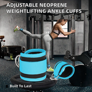 Sangles de cheville pour machines à câbles, réglables, en polyester/nylon, écologiques, auto-adhésives, pour la musculation et le fitness - Product Image 2