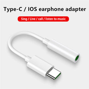 Puerto de conector USB tipo C a Cable de Audio hembra de 3,5mm, adaptador de altavoces para auriculares para iPhone, Samsung, Huawei, <span class=keywords><strong>xiaomi</strong></span> - Product Image 4