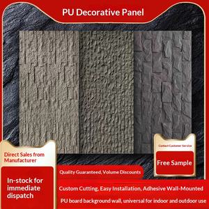 Sélection de petites dalles de pierre en ardoise de forme champignon, pierre à larges bandes, pierre de maçonnerie pour la Grande Muraille, brique culturelle, bois marin décomposé, cuir PU, art - Product Image 1