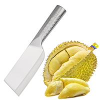 Nouveau Couteau à Durian en Acier Inoxydable Écologique et Pratique, Outil de Cuisine Moderne pour Ouvrir les Noix de Coco, Poignée Creuse Antidérapante, Finition Satinée
