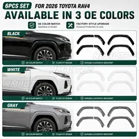 For Toyota RAV4 2026 Car Accessories 6PCS Wheel Arch Fender Flares OE Color Wide Body Trim Kit