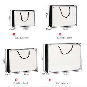 Sac de shopping en papier personnalisé avec logo imprimé, luxe, carton, art, cadeau, cosmétique, vêtements, avec ruban et poignée - Product Image 5