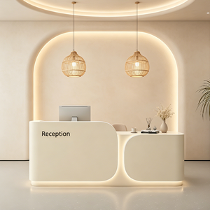 Bancone Reception dal <span class=keywords><strong>Design</strong></span> Moderno Minimalista di Lusso per Negozi di Abbigliamento, Saloni di Bellezza e Aziende - Set Completo Personalizzabile - Product Image 3